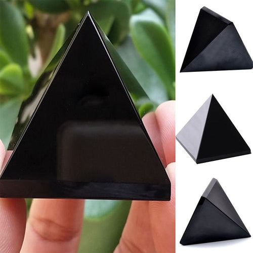 Pirâmide da Pedra Natural Obsidiana. Escudo Contra Energias Negativas - Mundo dos Japamalas