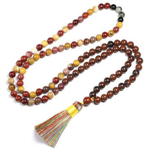 Carregar imagem no visualizador da galeria, Japamala de 108 Contas + Pulseira das Pedras Obsidiana Mahogany e Turquesa Africana. Bloqueia Ataques Psíquicos e Elimina Influências Espirituais Negativas - Mundo dos Japamalas
