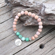 Carregar imagem no visualizador da galeria, Japamala 108 Contas + Pulseira. Rodonita Fosca e Jade Fosca. Ativação do Chakra do Coração e Positividade. - Mundo dos Japamalas
