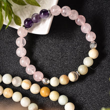 Carregar imagem no visualizador da galeria, Japamala de 108 Contas + Pulseira de Jaspe Imperial, Ametista, Quatzo Rosa e Amazonita. Protege Contra Inveja e Mau Olhado, Afasta Energias Negativas - Mundo dos Japamalas
