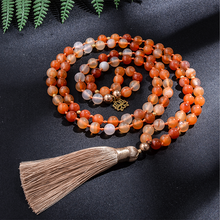 Carregar imagem no visualizador da galeria, Japamala de 108 Contas + Pulseira da Pedra Natural Ágata Fogo. Desfaz Bloqueios Energéticos e Eleva a Autoconfiança - Mundo dos Japamalas
