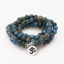 Carregar imagem no visualizador da galeria, Japamala Pulseira Tibetano de Pedra Natural Malaquita Fosca. Promove a Elevação Espiritual - Mundo dos Japamalas
